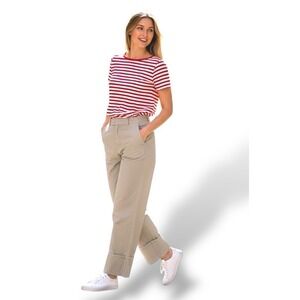 Song Of Style High Waist Khaki Cotton Twill Wide Leg Chinos Sz W30 L31